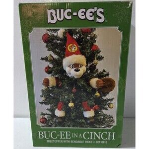Buc-ee In A Cinch Christmas Treetopper Set Of 6 NEW